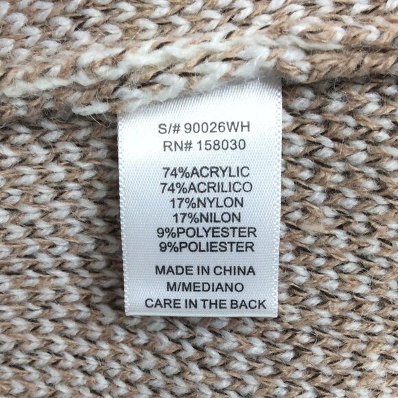 Love Tree Collared Sweater Vest Women Size Medium Beige Plaid Pockets Sleeveless - Picture 8 of 8